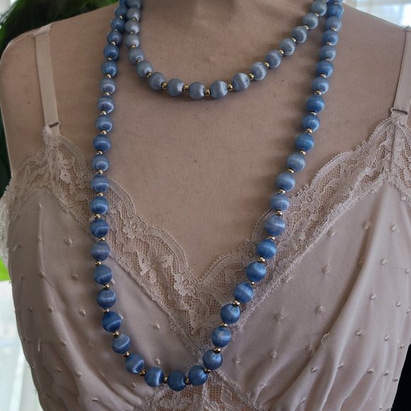 Classic Stacking Beaded Necklaces Estate Jewelry Set, Colorful mid century MOD - Picture 7 of 12